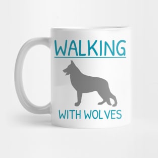 Walking With Wolves Dog Hiking Mug